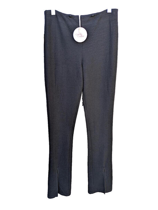 Camila Coelho Pants - Camila Coelho Pull On pant trousers Black with Slits at bottom NWT NEW Sz Small